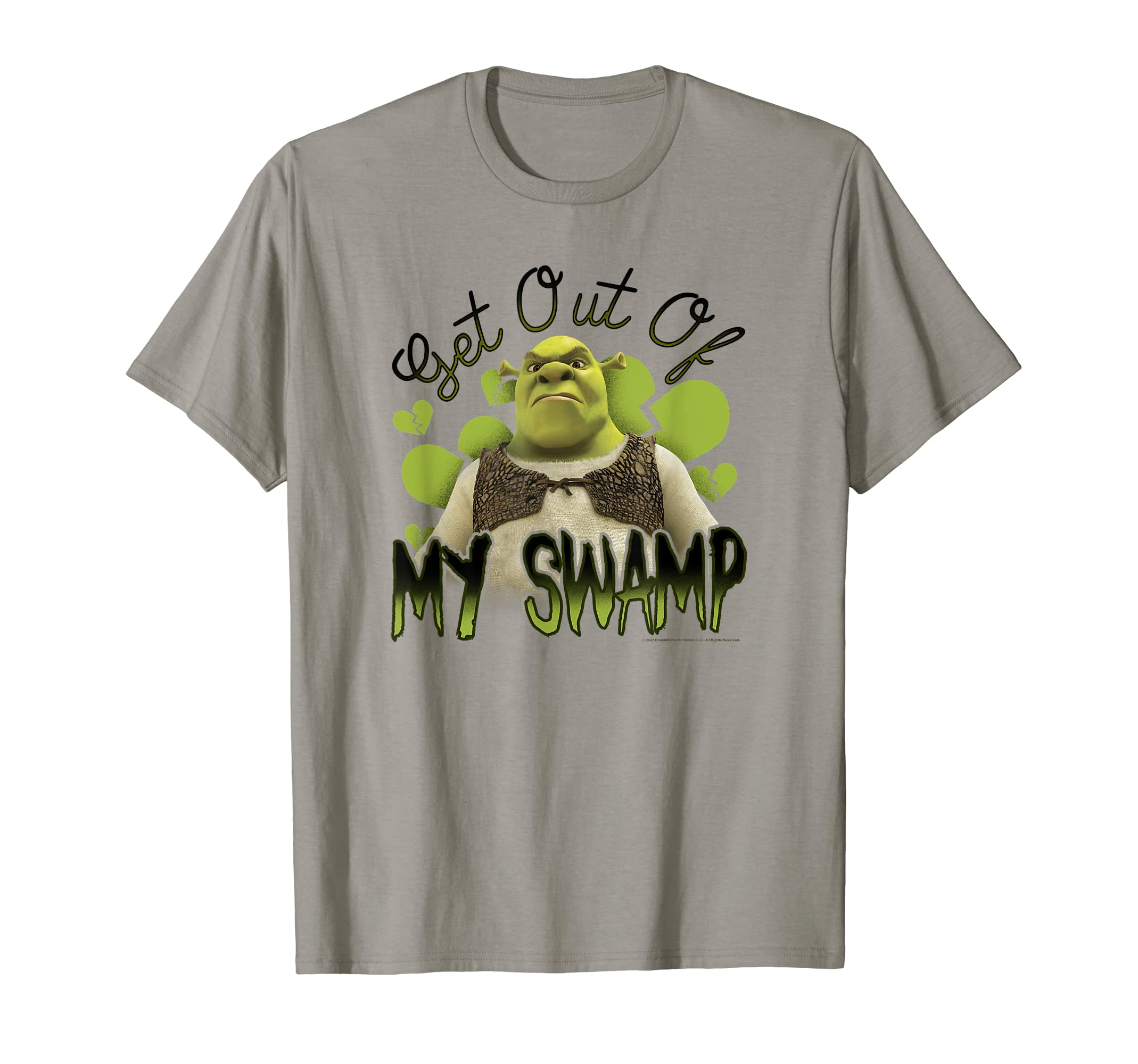 ShrekGet Out Of My Swamp Broken Hearts Portrait T-ShirtOEKO-TEX STANDARD 100