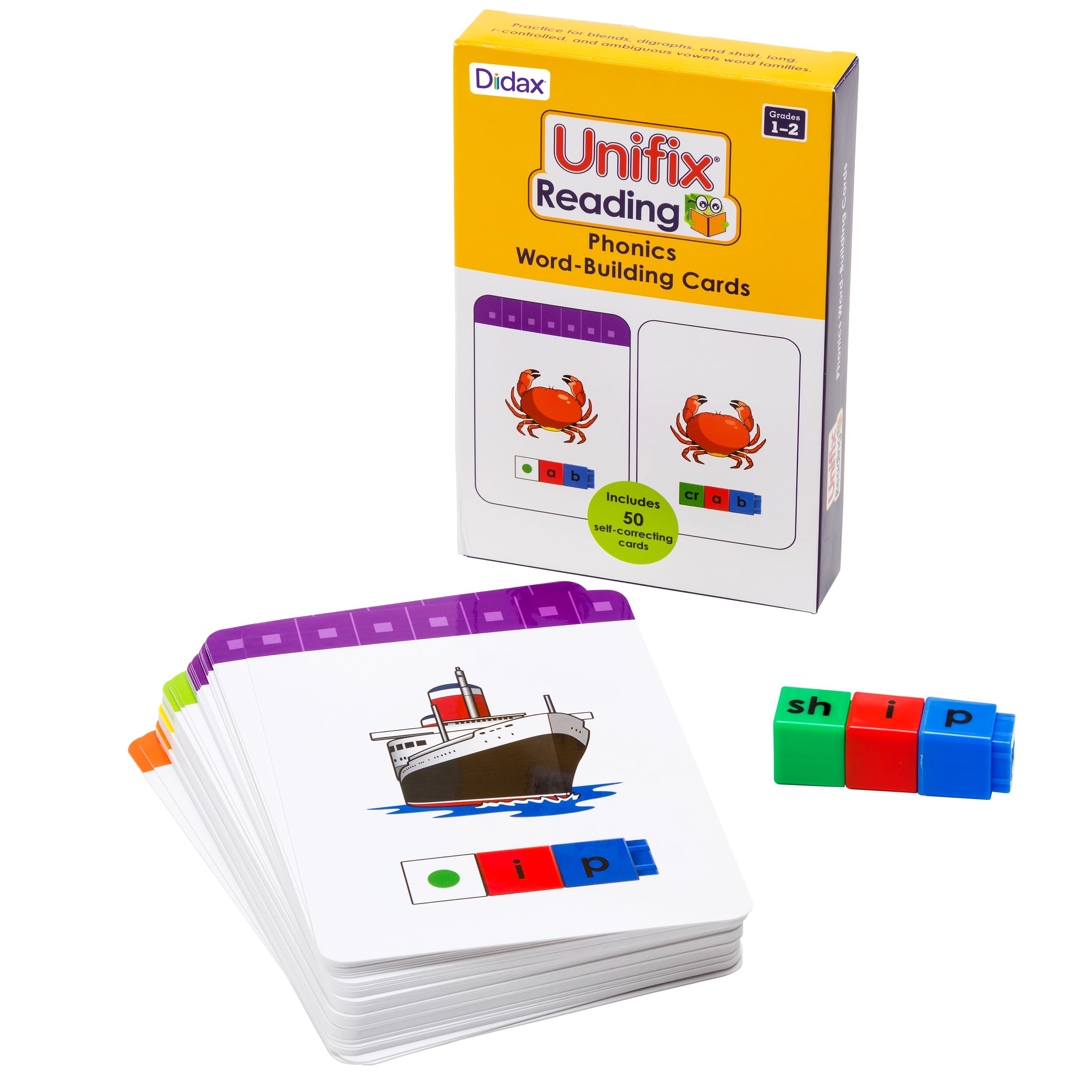 Didax Unifix Reading: Phonics Word-Building Cards