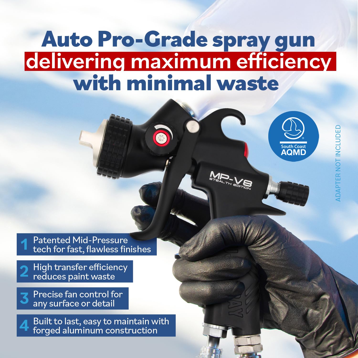 トイガン FujiFuji Fuji Spray Automotive Spray Gun with 600cc Nylon Cup (V8