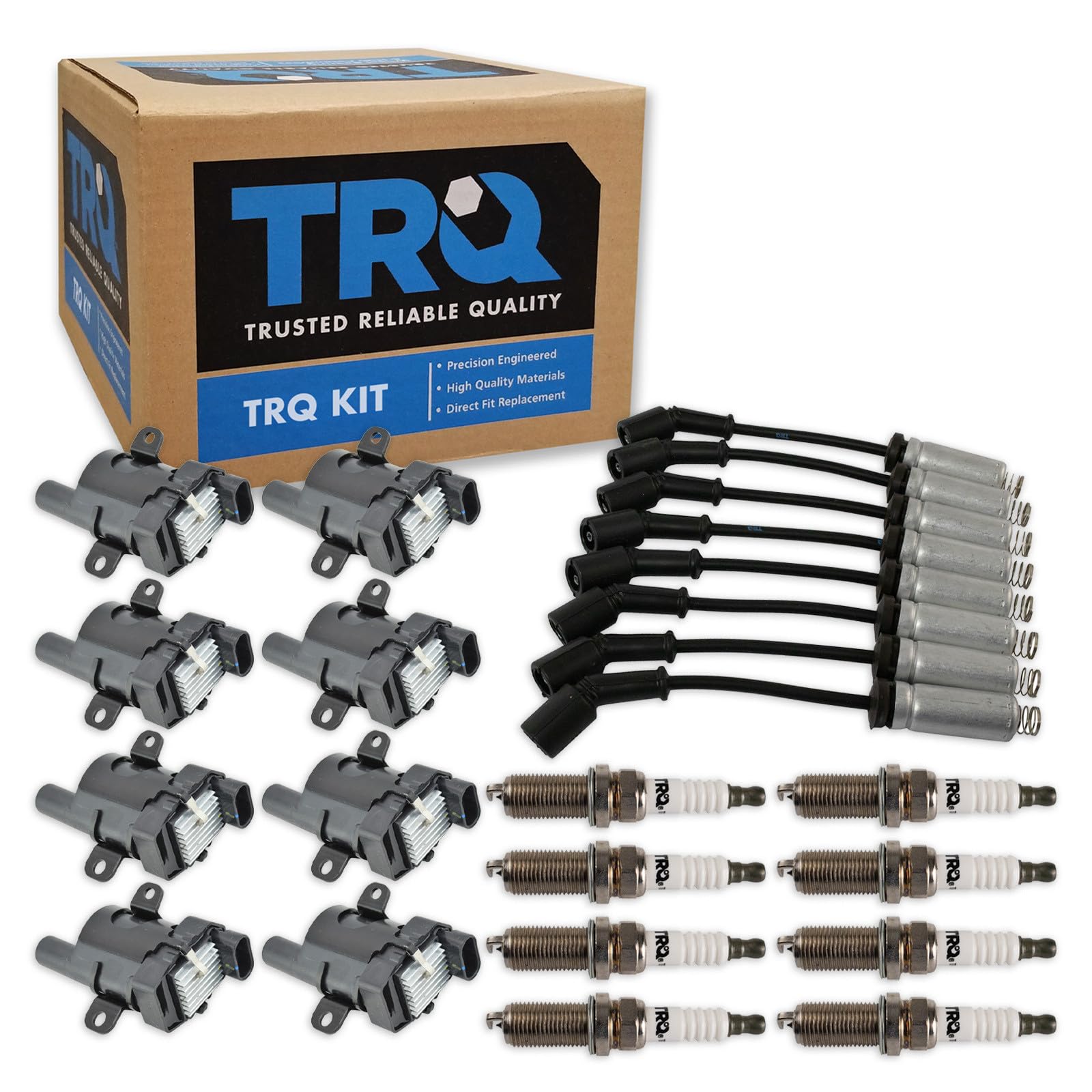 Ignition Coil & Spark Plug Kit 17 Piece Iridium Spark Plugs Compatible with 2002-2006 Cadillac Escalade 1999-2007 Chevrolet Silverado Avalanche Suburban Tahoe GMC Sierra Yukon 2003-2007 Hummer H2