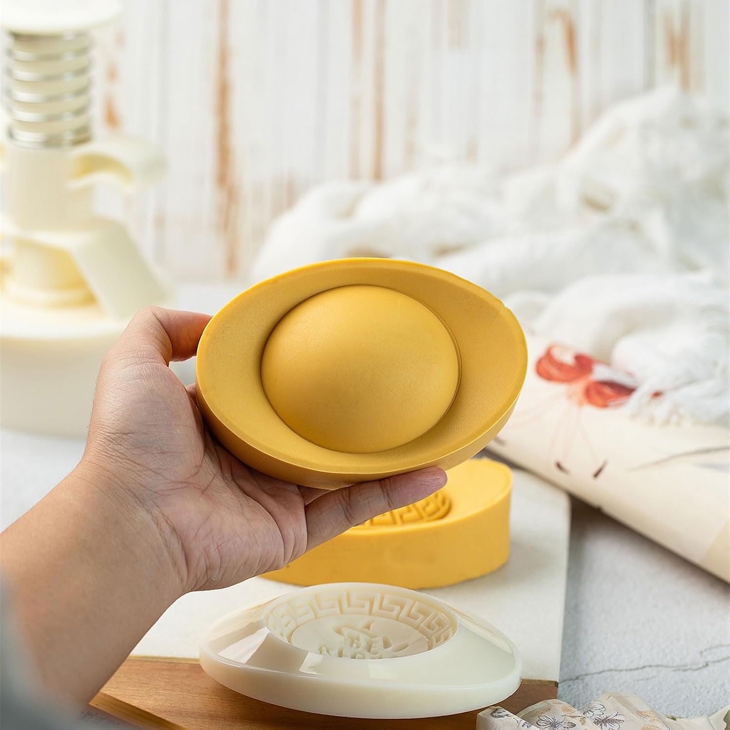 Home Baking Essential Pastries Unique 500g Gold Ingot Shape Cakes Maker Treat Stamp for Cooking Enthusiasts High Temperatures