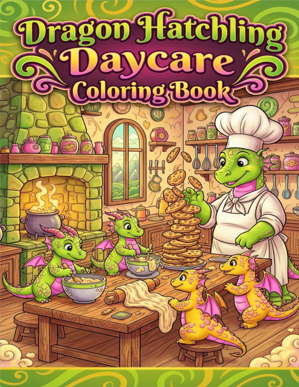 Dragon Hatchling Day-Care Coloring: dragon coloring book for kids ages 7–12