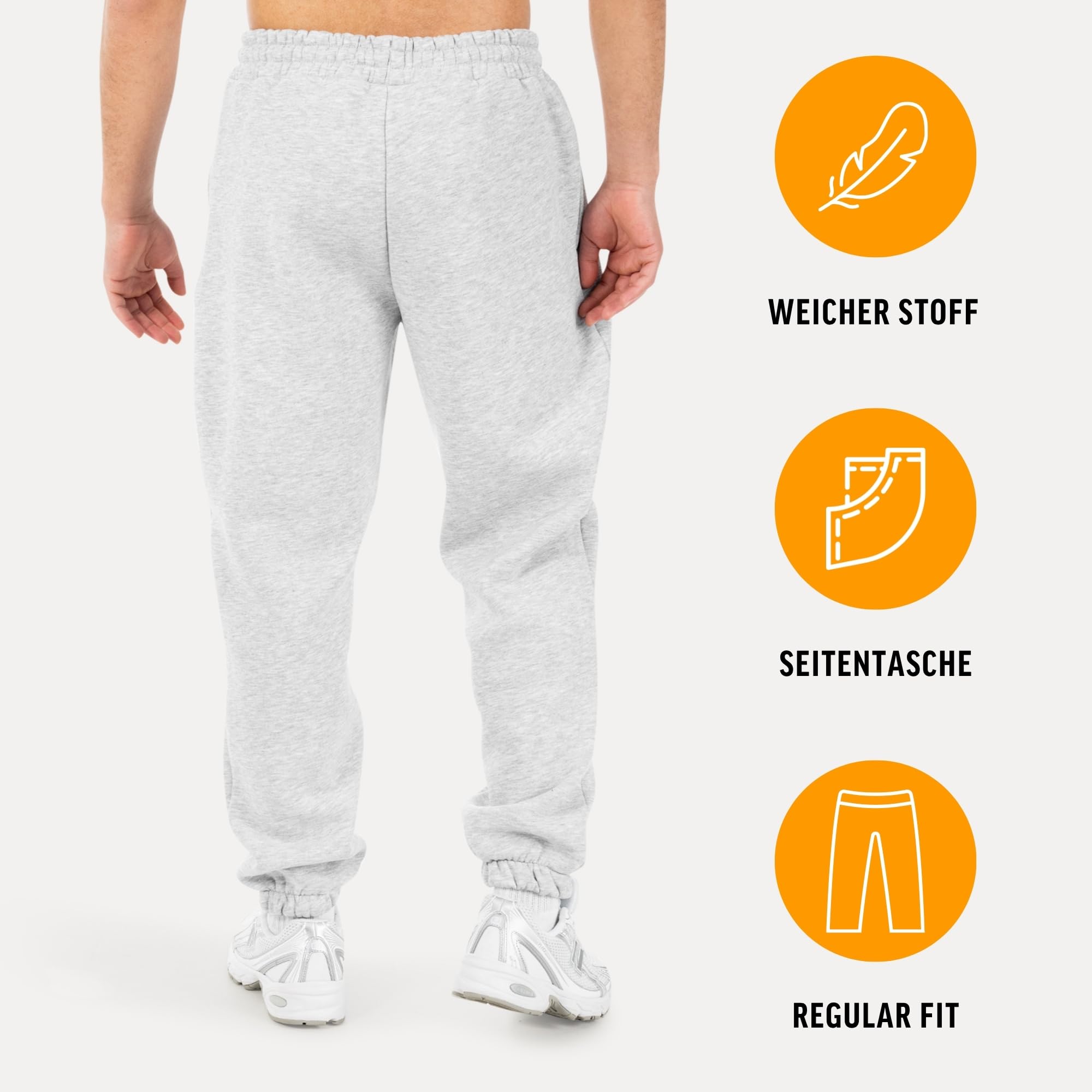 SMILODOX Jogginghose Herren Striver, Regular Fit Trainingshose mit elastischem Bund, Kordelzug, Jogger mit Seitentaschen und Bündchen, sportliches Design Freizeit Sport, Casual Fit