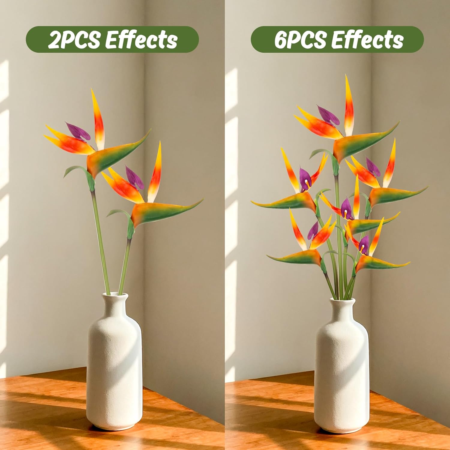 Bird of Paradise Artificial Plant - 2PCS RAINFLOW UV Resistant Artificial Outdoor Plants Birds of Paradise Plant Artificial Giant Flowers for Decoration Hawaiian Party Decorations Hawaiian Flowers 24" - Image 4