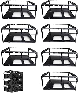 Amazon.com: DIY Computer Case PC Frame Desktop Chassis Stackable Rack ...