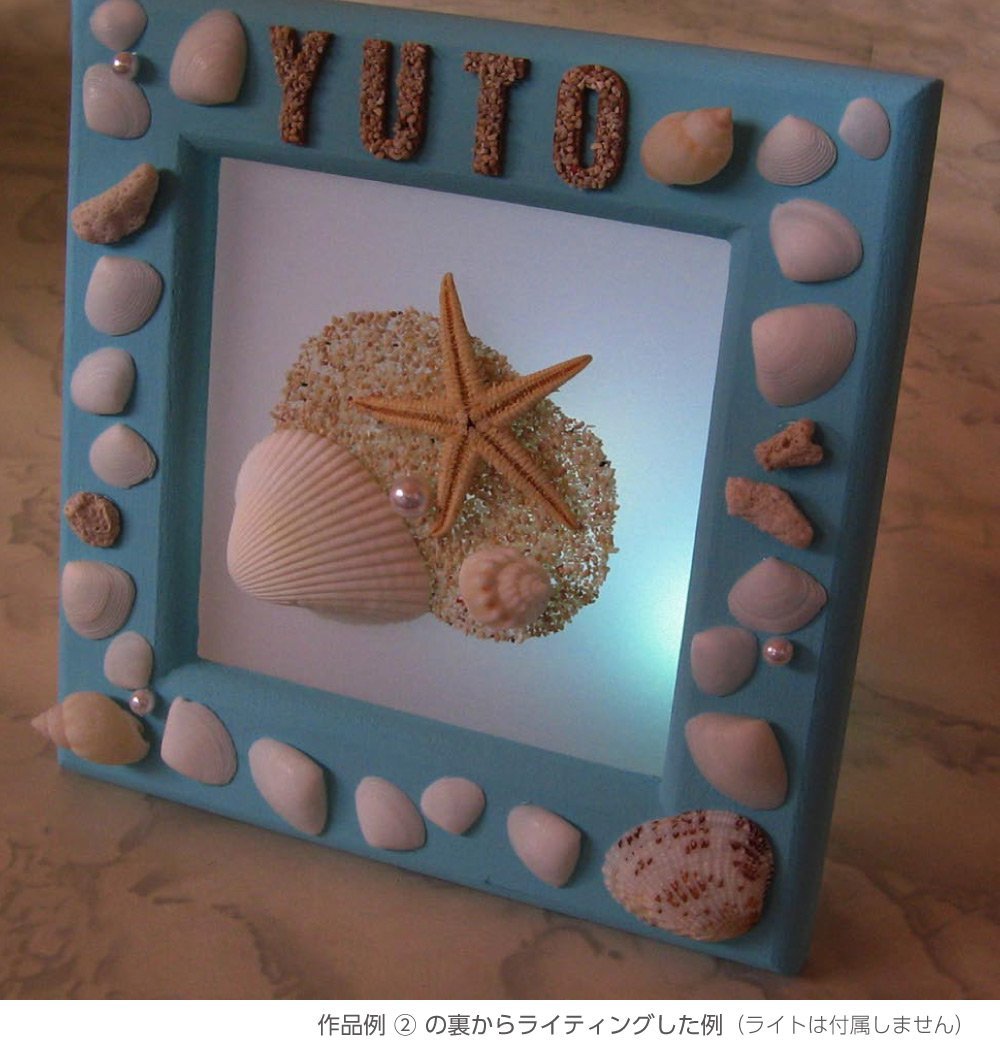 Amazon | 貝殻とサンゴ砂のネームフレーム［手作り工作キット］ 水濡れ