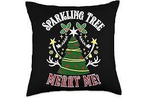 Sparkling Tree Merry Me Christmas Throw Pillow