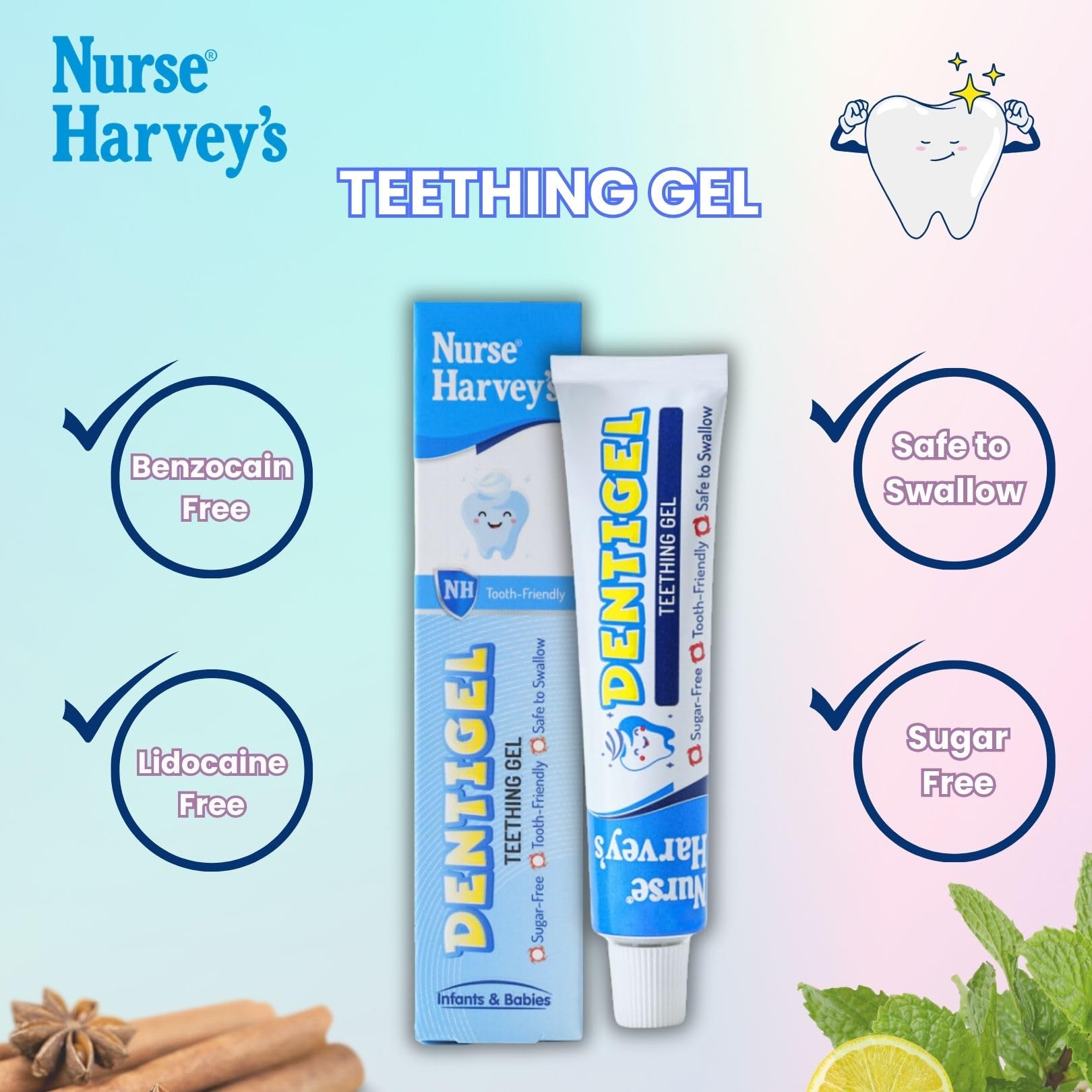 Nurse Harvey's Dentigel 15gr Bambini 3 Mes+, Aiuta Ad Alleviare I Sintomi Dentizione