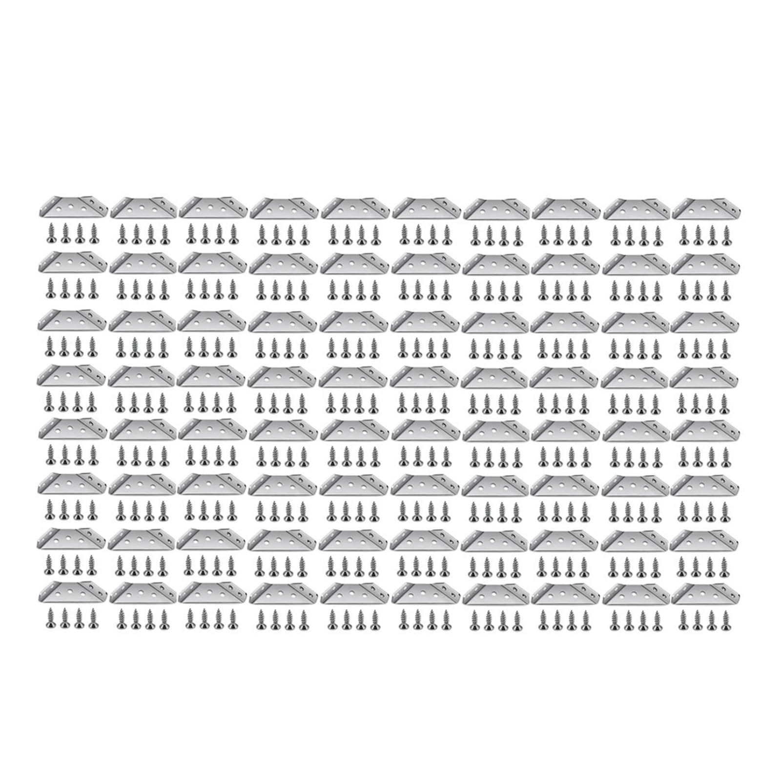 20-120 Set Connettore angolare for mobili Codice in acciaio inossidabile for supporto for ripiano armadio Kit di supporti fissi con vite(80Set)