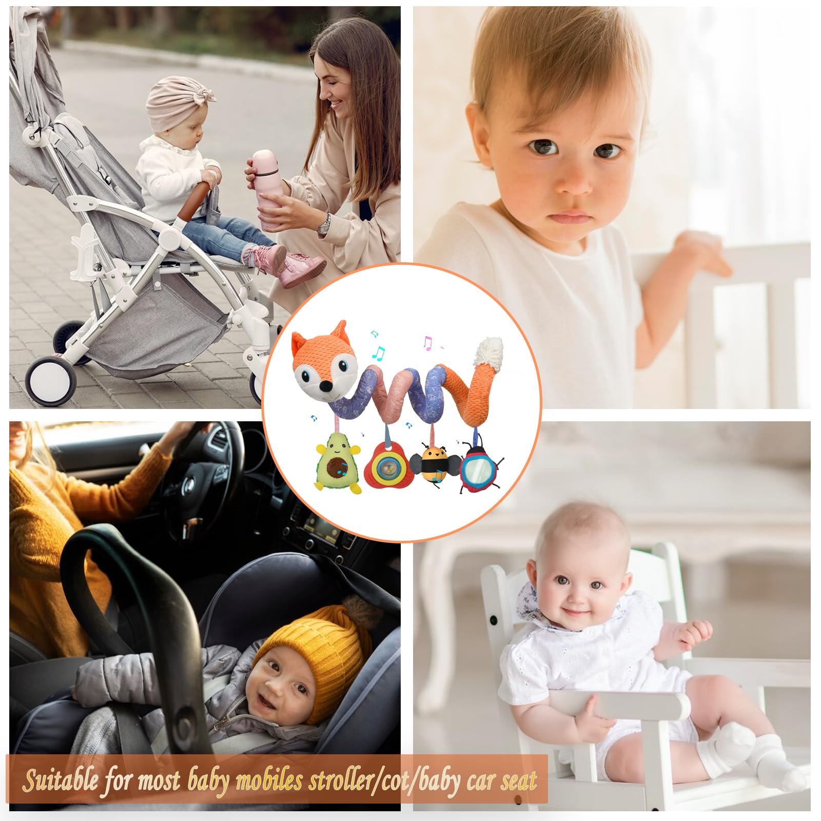 Dr.Rapeti Bébé Siège de Voiture Jouets, Jouet de Voiture pour bébé avec