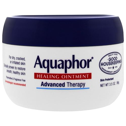 Aquaphor 11961 Ungüento curativo 35 onzas hidrata y calma la piel seca agrietada irritada uso en labios agrietados manos o pies sin fragancia sin