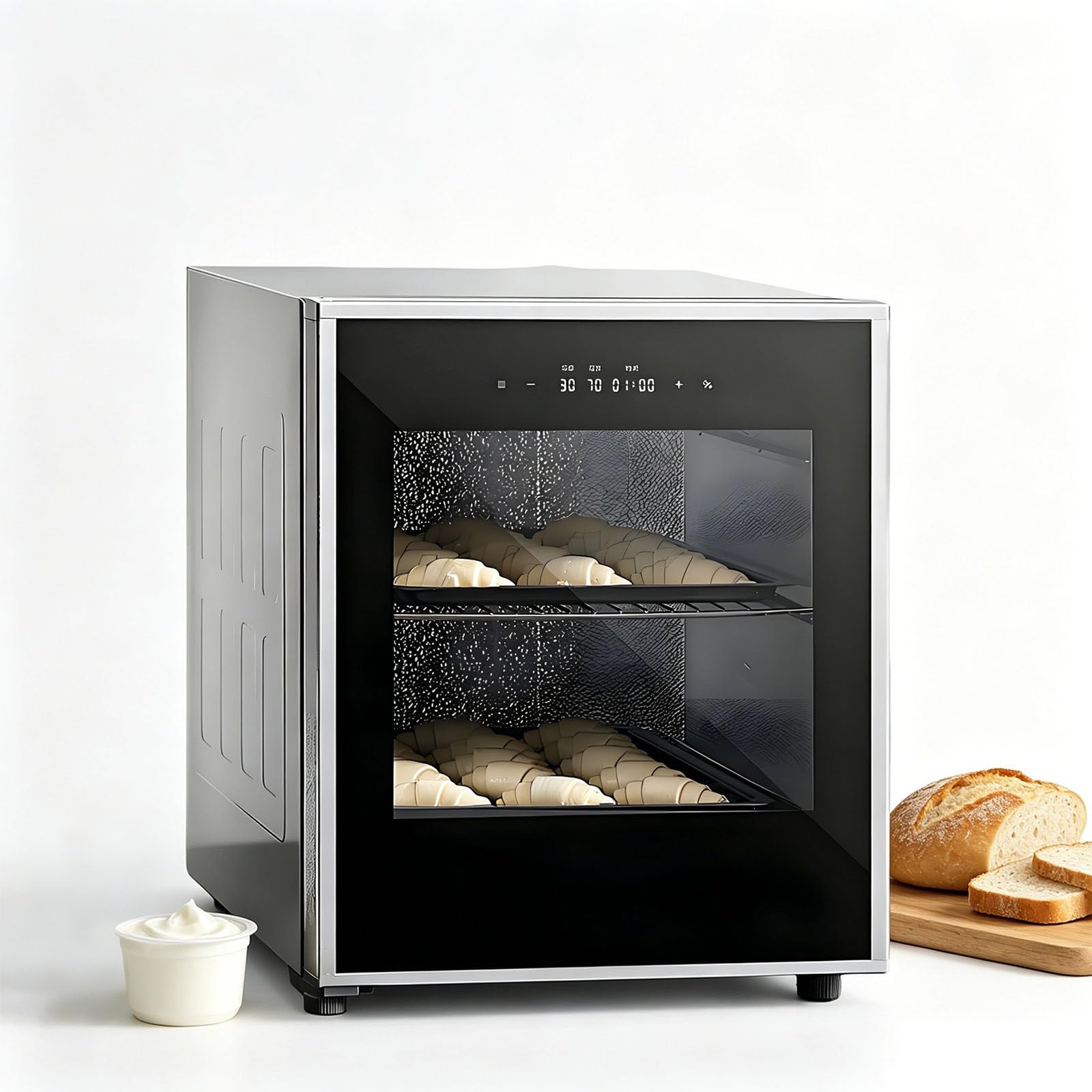 Ymnogjie 40L Electric Bread Proofer Box with Precise Temp Control | Commercial Grade Dough Proofing Box 20-50℃ | Heated Countertop Proofer for Dough,Yogurt,Bread,Even Fermentation
