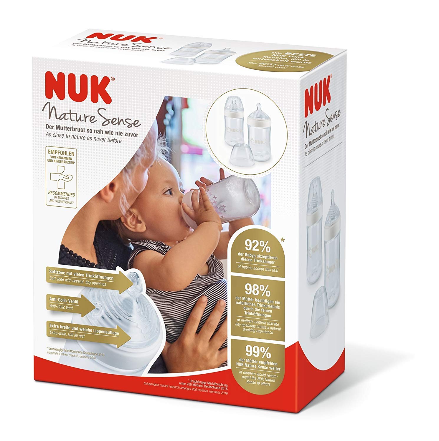 Biberon NUK For Nature 150ml - Tettarella Silicone Anti-Colica Con Controllo Temperatura - Foto 5