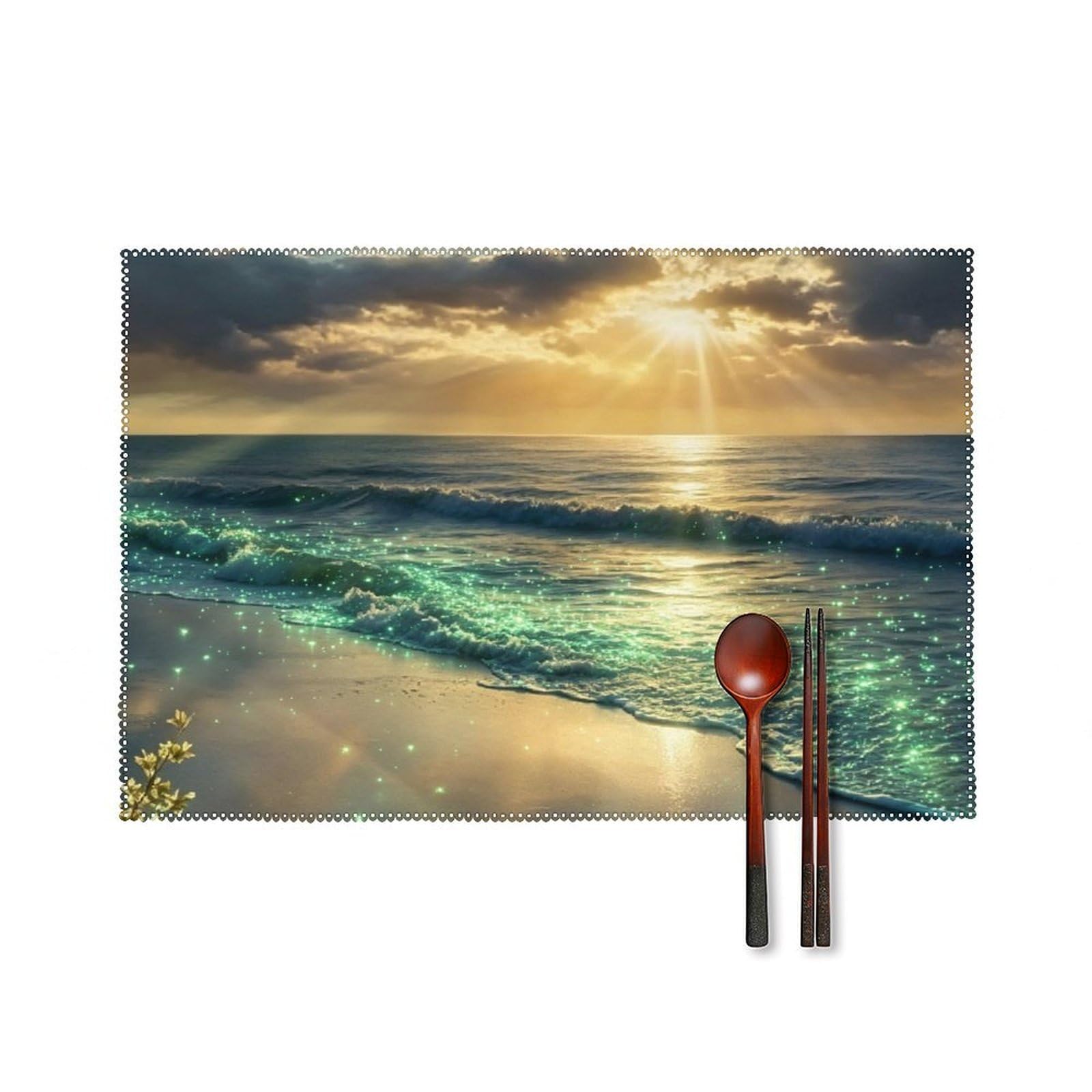 Fodpand Style Coastal Beach Placemats Set Of 4 Place Mats Table Mats
