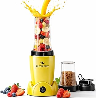 Electrofox Belndo+ 2 Jar Bullet Nutri 750 W Juicer Mixer Grinder (2 Jar Nutri Blendo+ | 2 Jars | Yellow) 2 Year Warranty