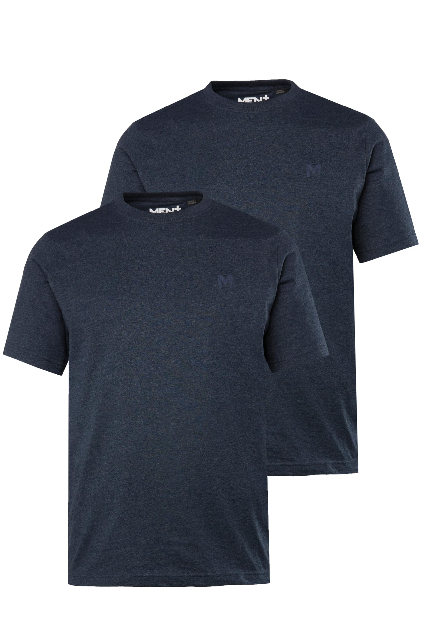 Men Plus Herren große Größen Übergrößen Menswear L-8XL T-Shirt, Basic, 2er-Pack, Halbarm, Rundhals 836285