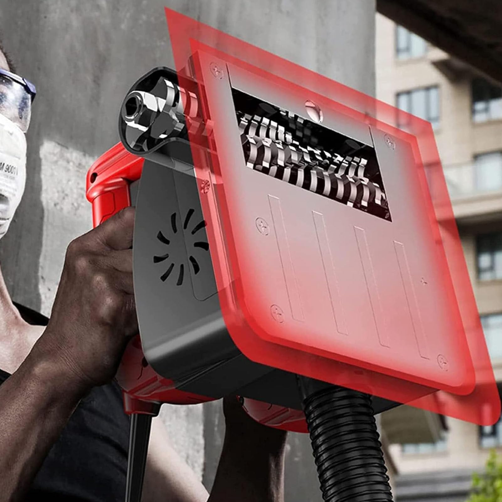 Elektryczna strugarka ścienna z regulowaną głębokością 0-4 mm, do renowacji i poziomowania ścian, łatwa w użyciu do projektów DIY i remontu domu