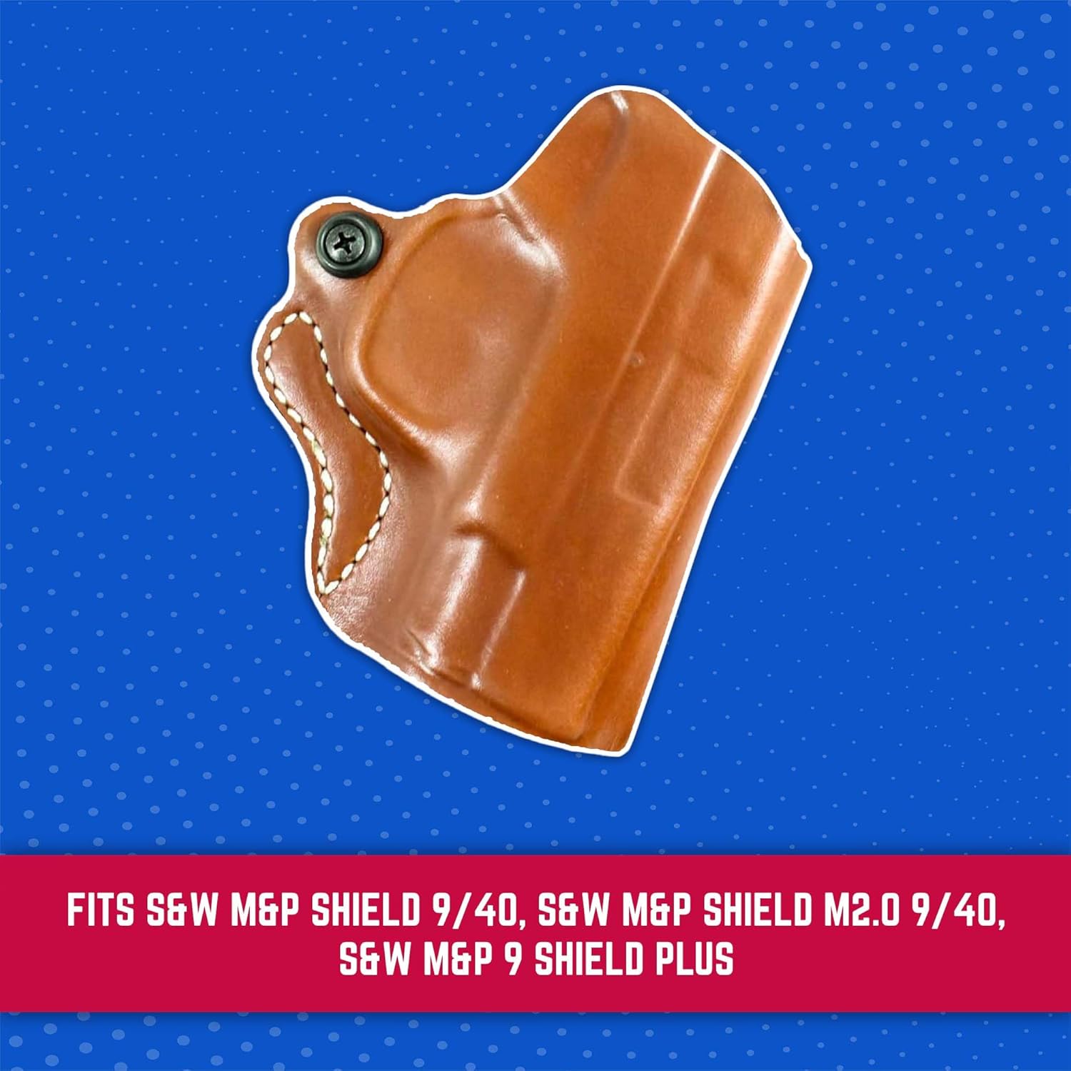 Desantis Mini Scabbard, Gun Holster with Secure Grip,Leather Molded, Right Hand Draw, Unisex,Tan, FITS:S&W M&P Shield 9/40,S&W M&P Shield M2.0 9/40