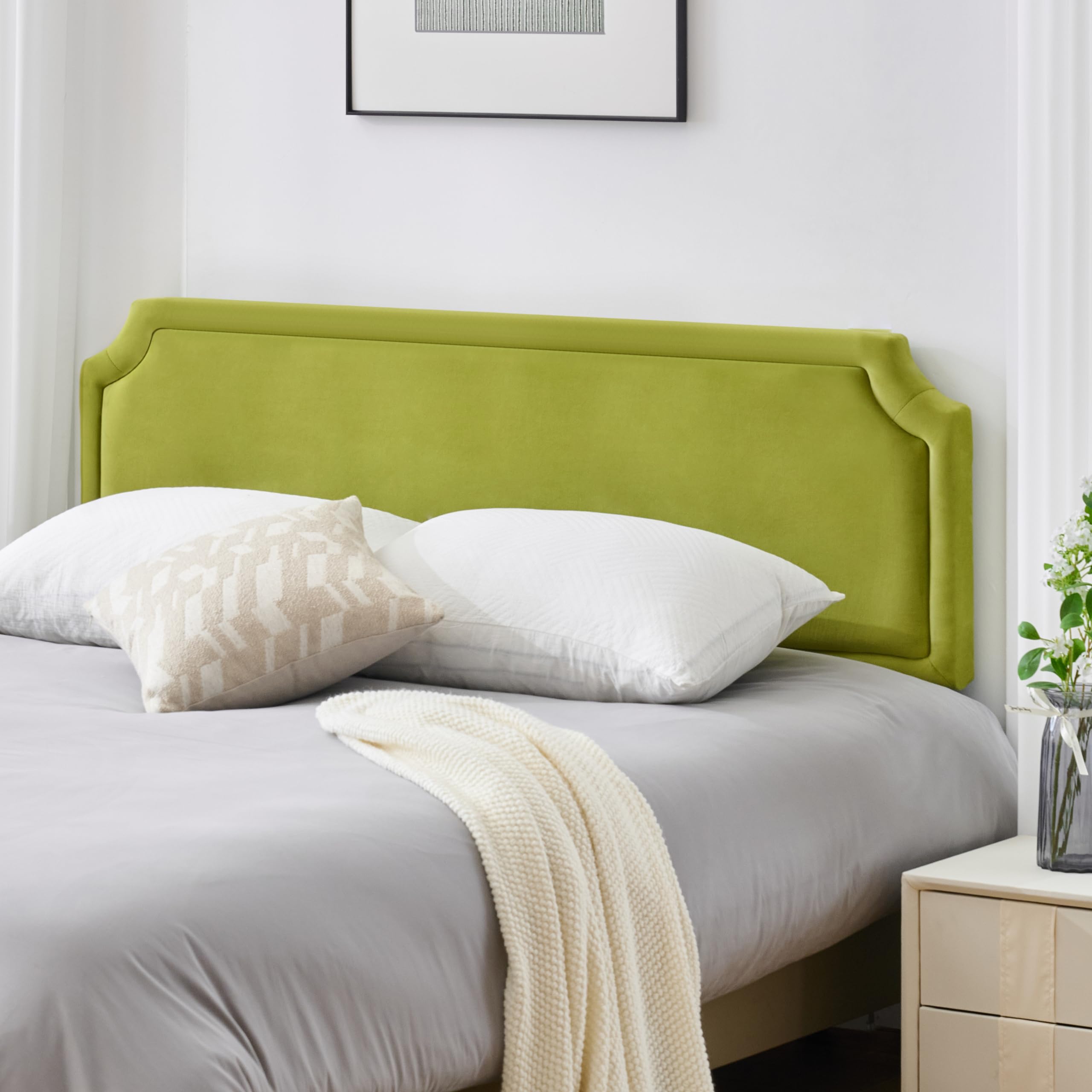 Howjoe Velvet Headboard Twin XL