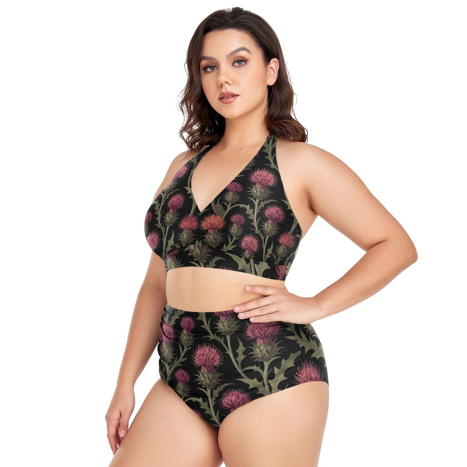 FRODOTGV Curvy damskie dwuczęściowe zestawy kąpielowe L-4XL