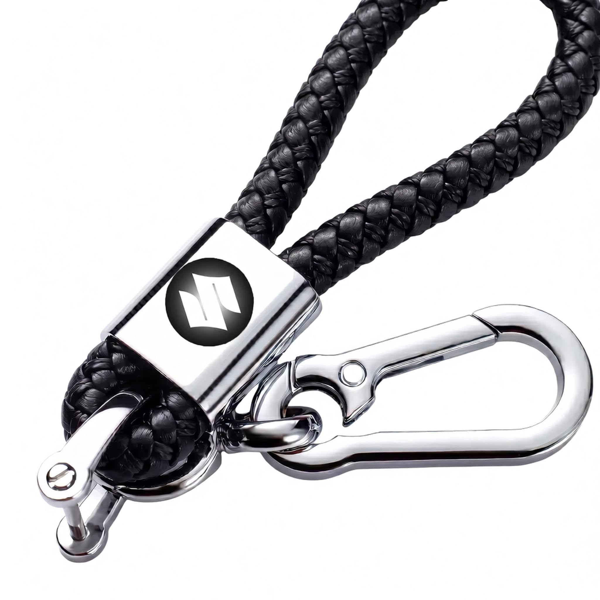 Premium Leather Keychain Compatible with Suzuki Cars Stylish And