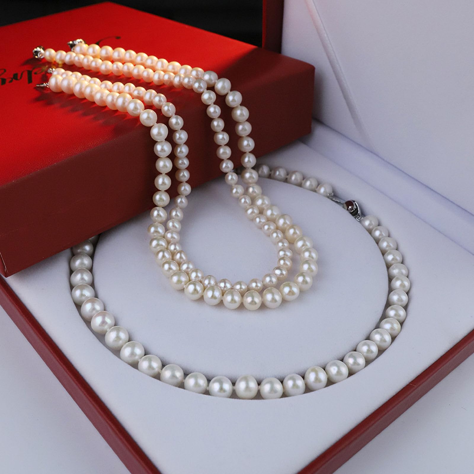 Collar Elegante de Perlas - Diseño Atemporal para Regalos de Aniversario, Compromiso o como Detalle de Amor para Novia o Esposa