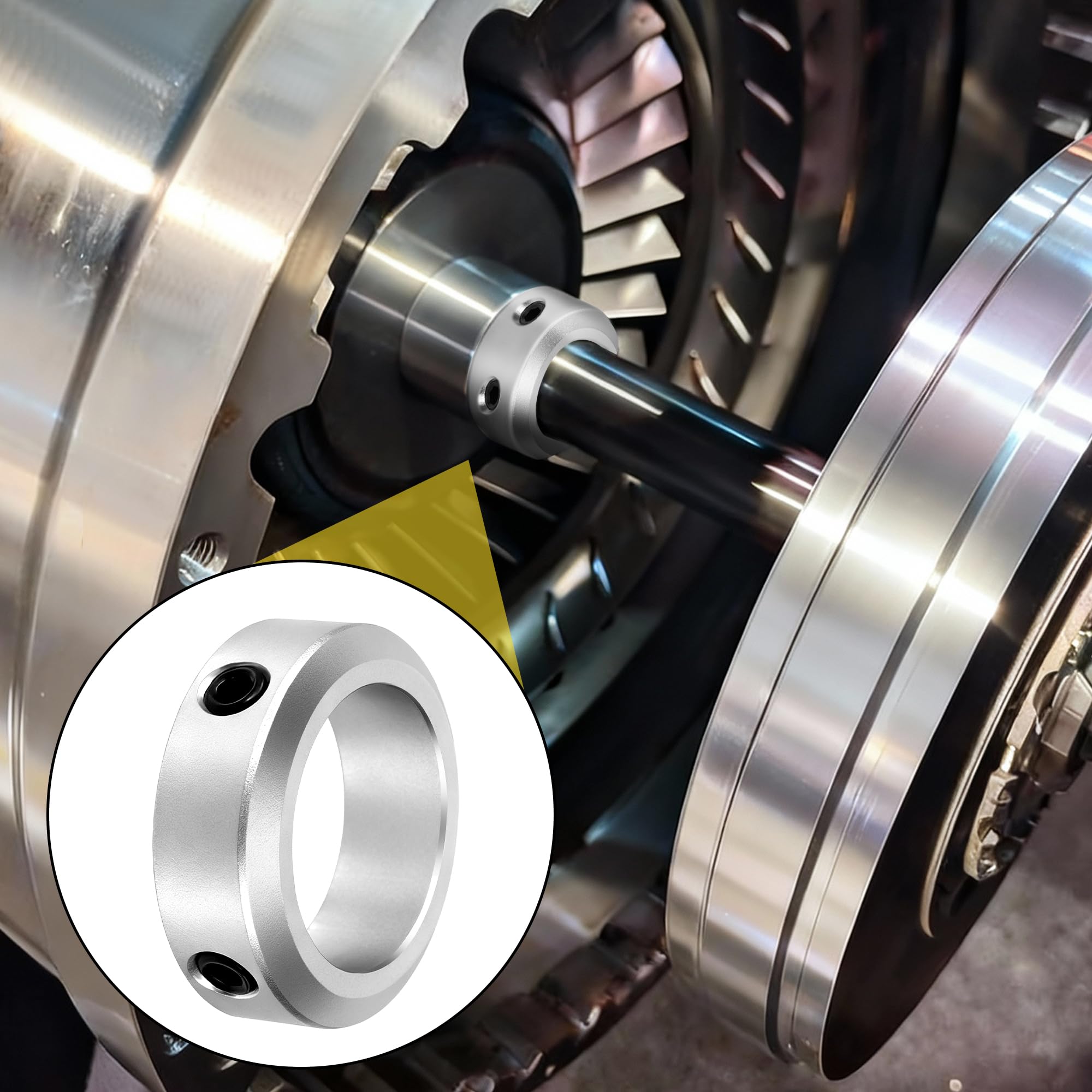 4 Stück Stellringe 50mm Bohrung 70mm AD 22mm Breite Wellensicherungsring Stellringe Welle aus Aluminiumlegierung für Rad Axle Getriebe Montagen CNC-Maschinen