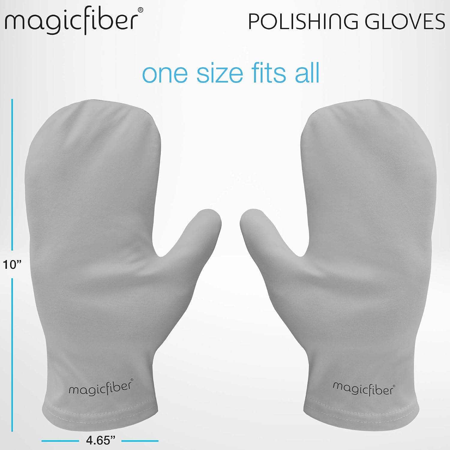 MagicFiber Microfiber Cleaning Cloth Gloves (1 Pair) Easily Clean, Polish & Dust Crystal, Wine Glass, Screens, Silver, Silverware, Glasses, Lens - Jewelry Cleaning Cloth - Wine Glass Cleaner