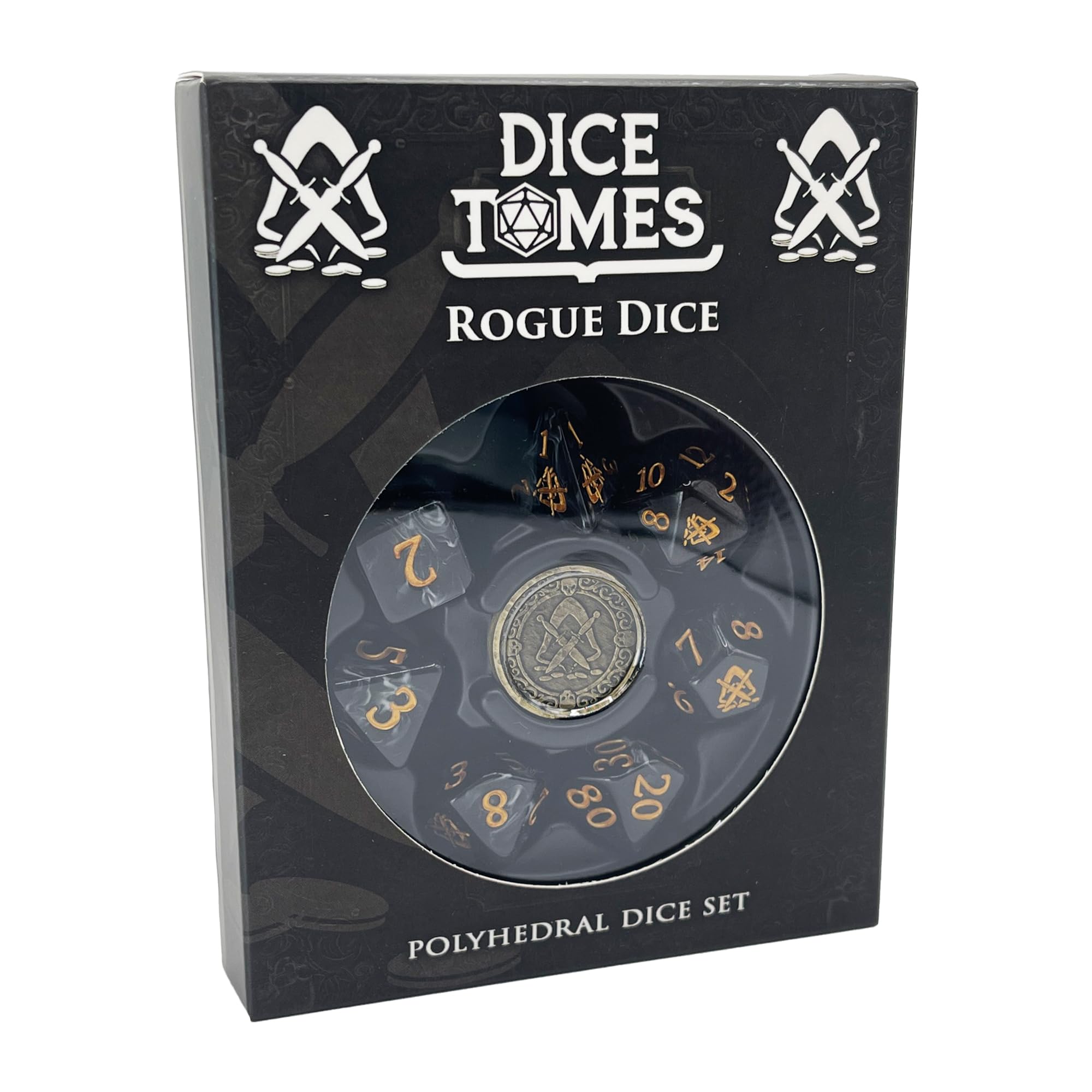 Polyhedral Dice Set - 8pcs Rogue Dice Set for DnD, Pathfinder & Tabletop RPGs