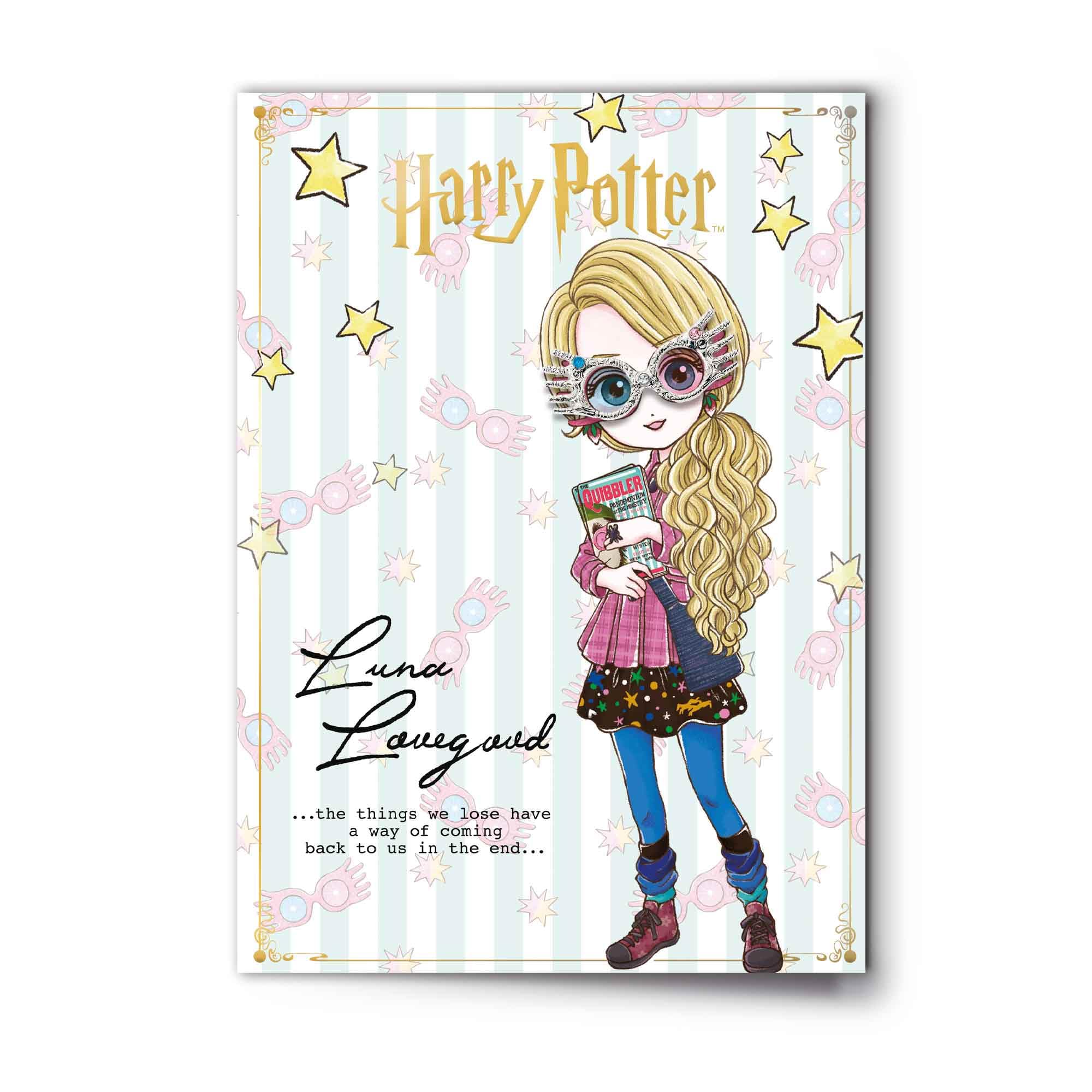 Luna Lovegood Character Greetings Card with Pinbadge - Image 2