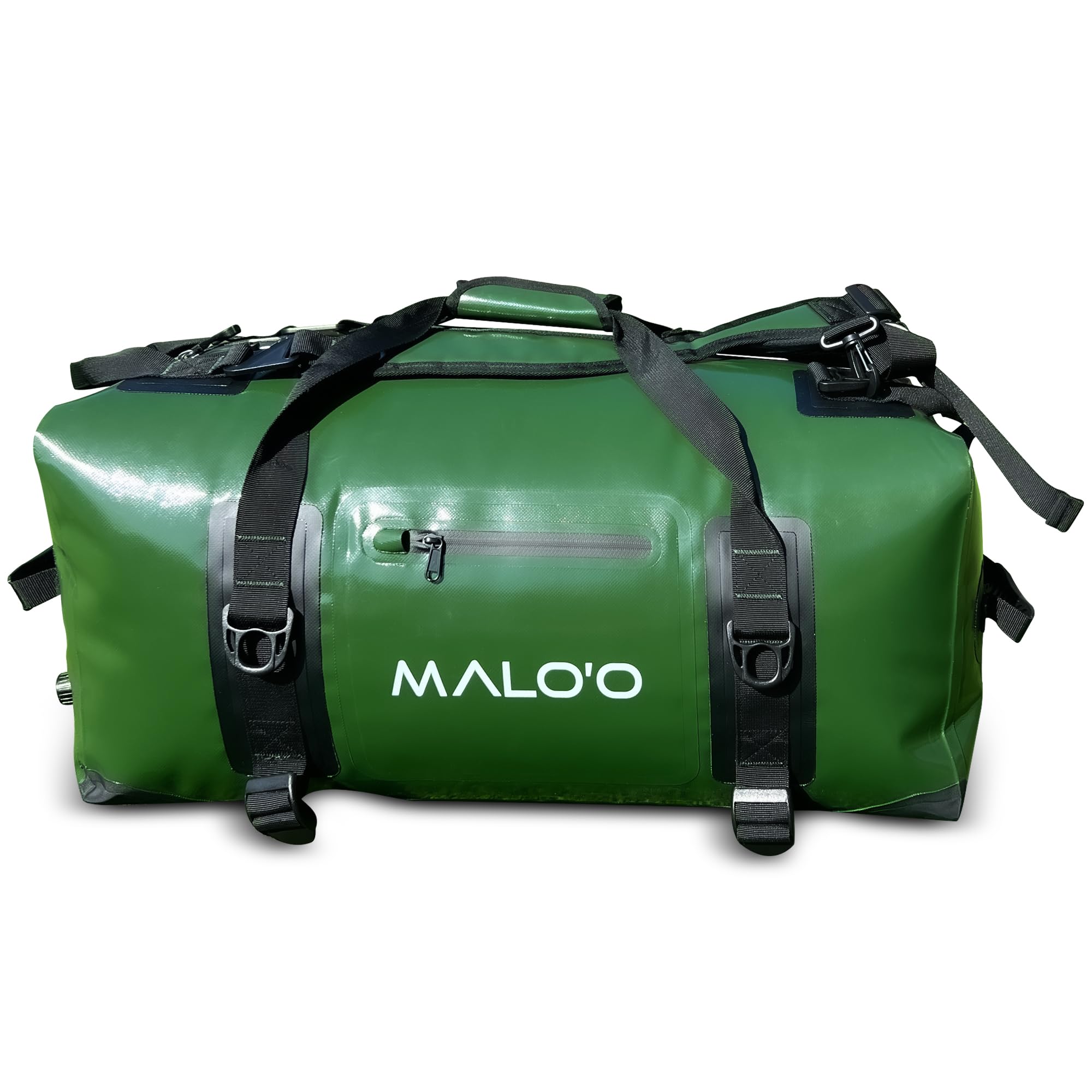 Malo'o DryPack Rucksack Duffle Bag (Dunkelgrün, 60L)