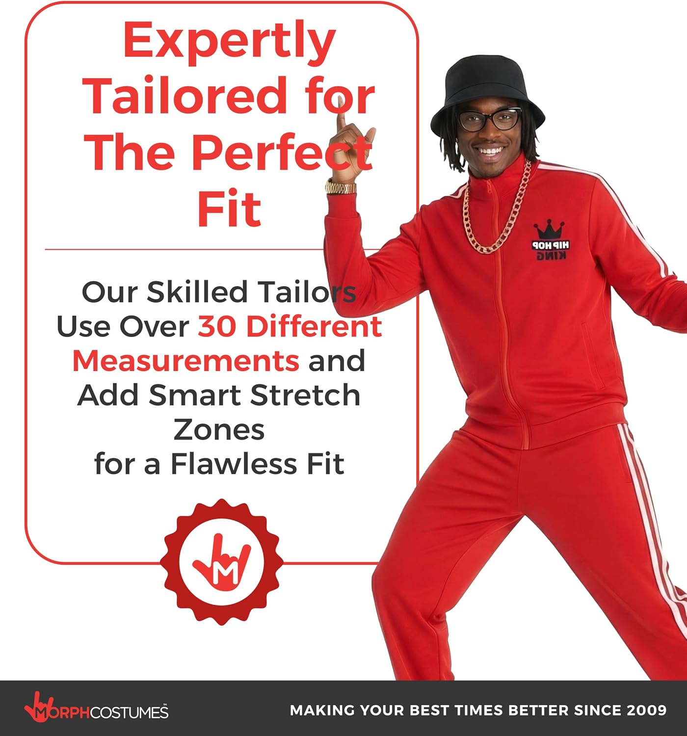 Morph 80s Costumes For Men, Rapper Costume Adults, 90s Costumes For Men, Mens Rapper Halloween Costume