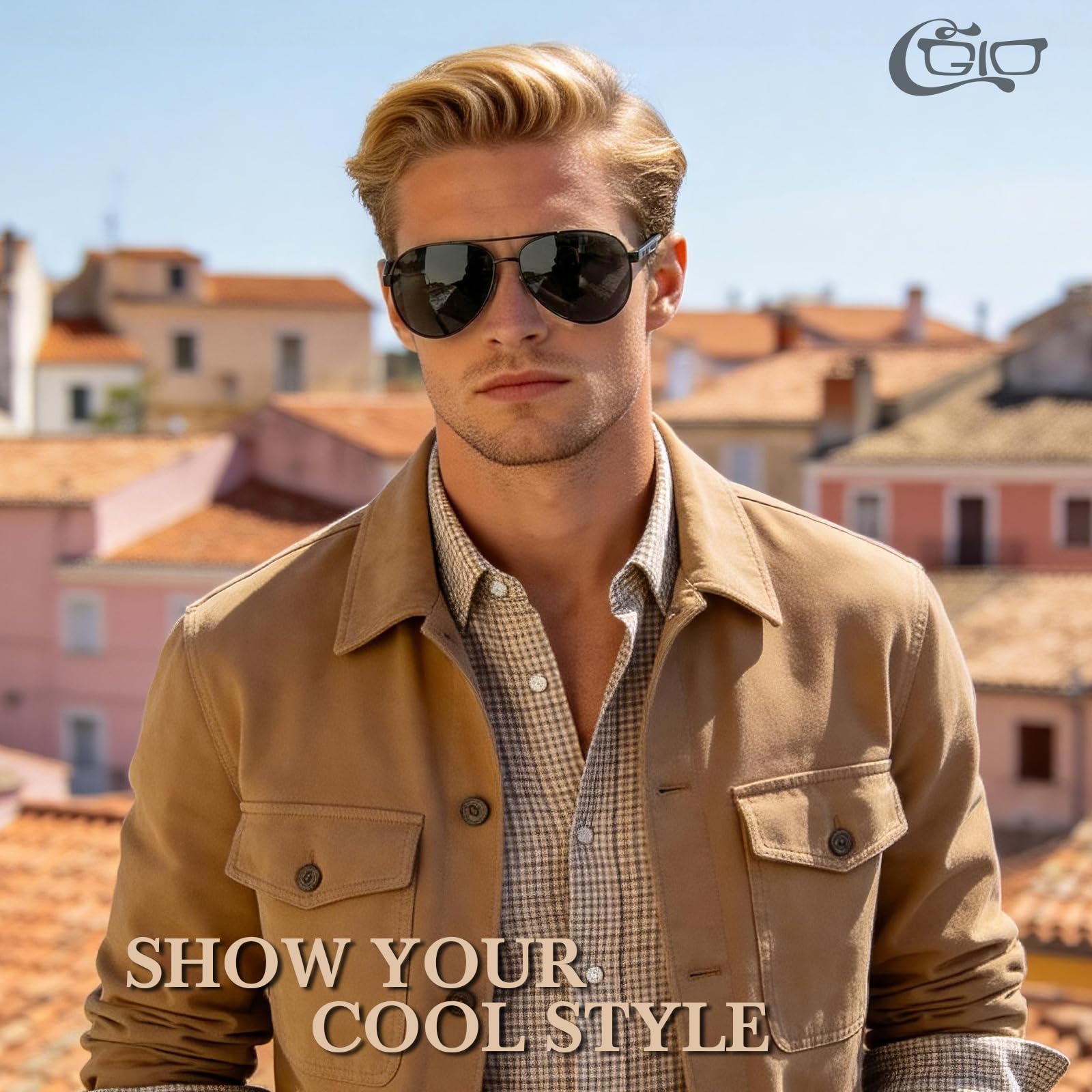 CGID Occhiali da Sole da Uomo Polarizzati Premium Al-Mg Donna Cerniera a Molla UV400 CAT 3 CE Con Custodia