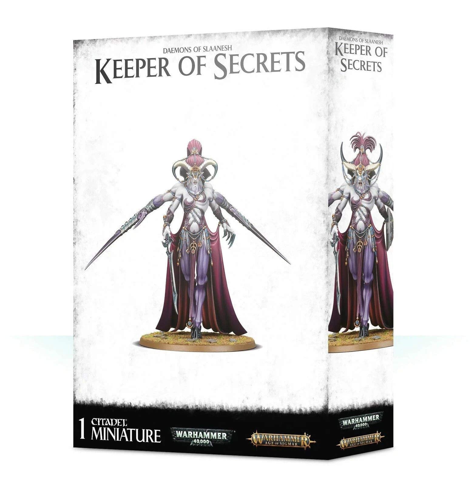 Games Workshop - Warhammer Age of Sigmar - Warhammer 40,000 - Daemons of Slaanesh: Keeper of Secrets, White