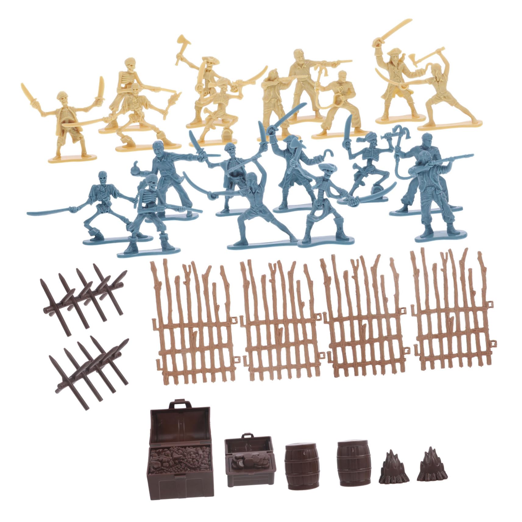 HEMOTON 1 Set pirate accessories for pirate barrel game plastic miniatures skeleton warriors Pirate Playthings