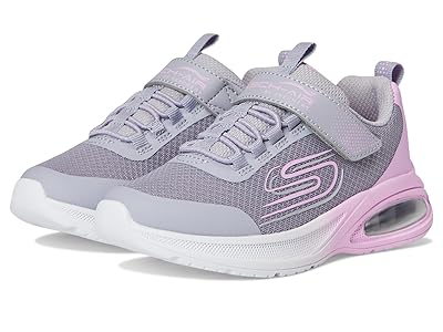 SKECHERS KIDS Microspec Max Advance - Fly 3 303595L (Little Kid/Big Kid) Girls Shoes Grey/Lavendar : 2.5 Little Kid M, Synthetic