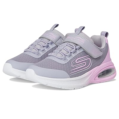 SKECHERS KIDS Microspec Max Advance Fly 3 303595L (Little Kid/Big Kid) Girls Shoes Grey/Lavendar