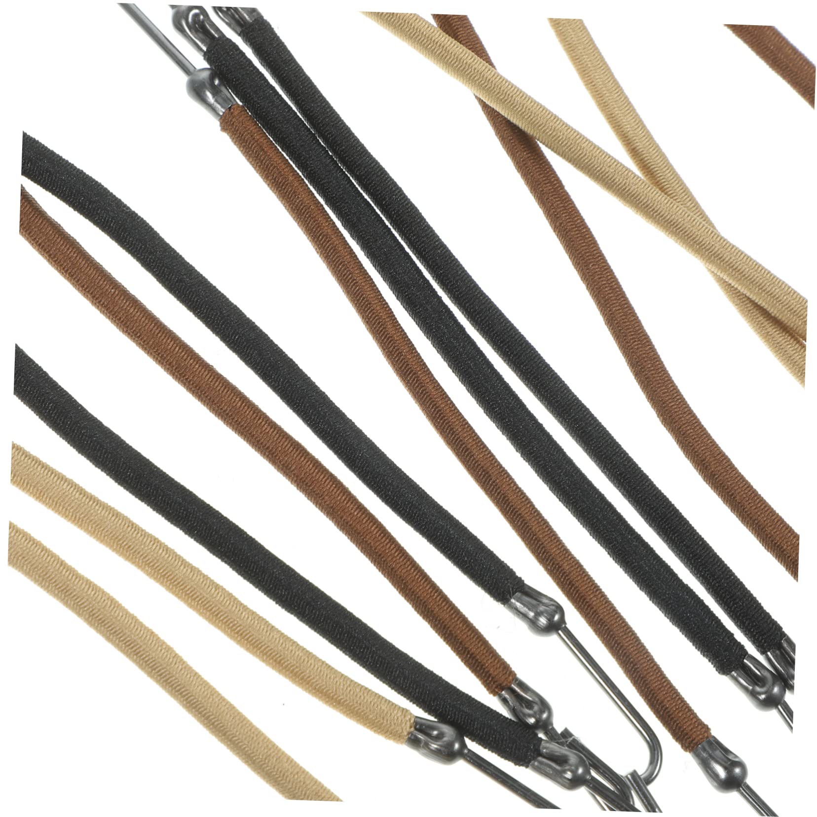 Baluue 60stücke Teiliges Haargummis Mit Haken Für Elastische Haarbänder Kaffee Und Aprikose Für Dickes Lockiges Und Glattes Haar Für Sport Und Alltag