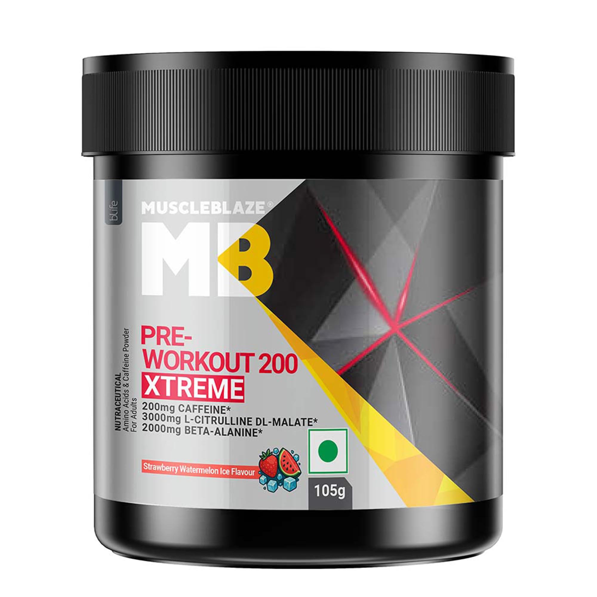 MuscleBlaze Pre Workout 200 Xtreme, Fruit Punch, 100g — Amazon image 9