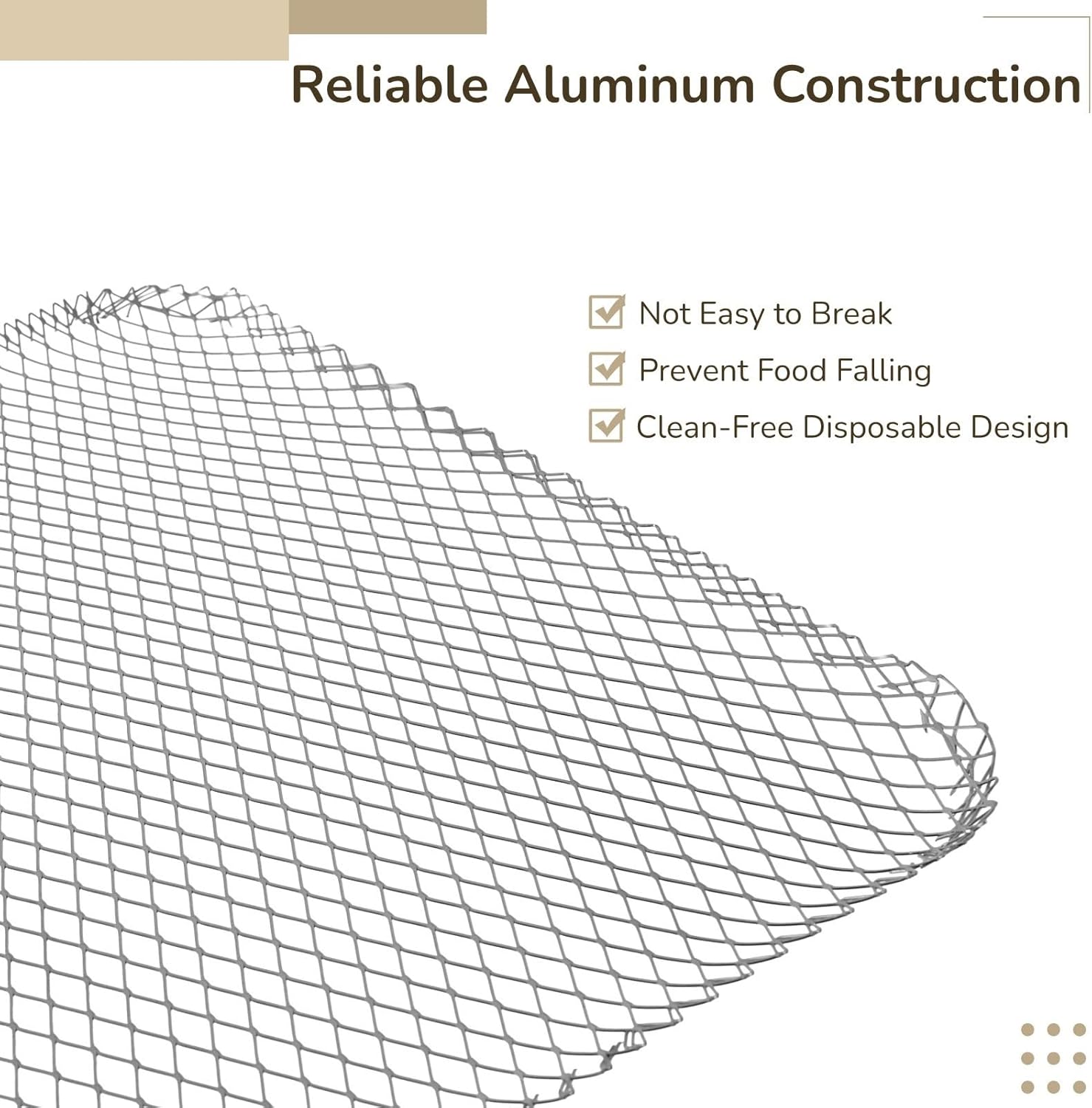 20 Pcs Disposable BBQ Grill Liners, Non-Stick Rectangular Mesh Mats, Grilling Tools for Outdoor Events, Camping, Picnics
