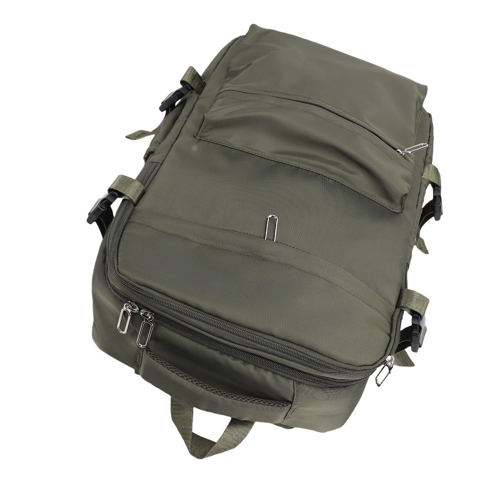 Jiawu Zaino di Grande capacità con Compressione Sottovuoto per Viaggiatori D'affari Laptop da 15,6 Pollici in Tessuto Oxford Resistente Alla Pioggia 27 Litri (GREEN)