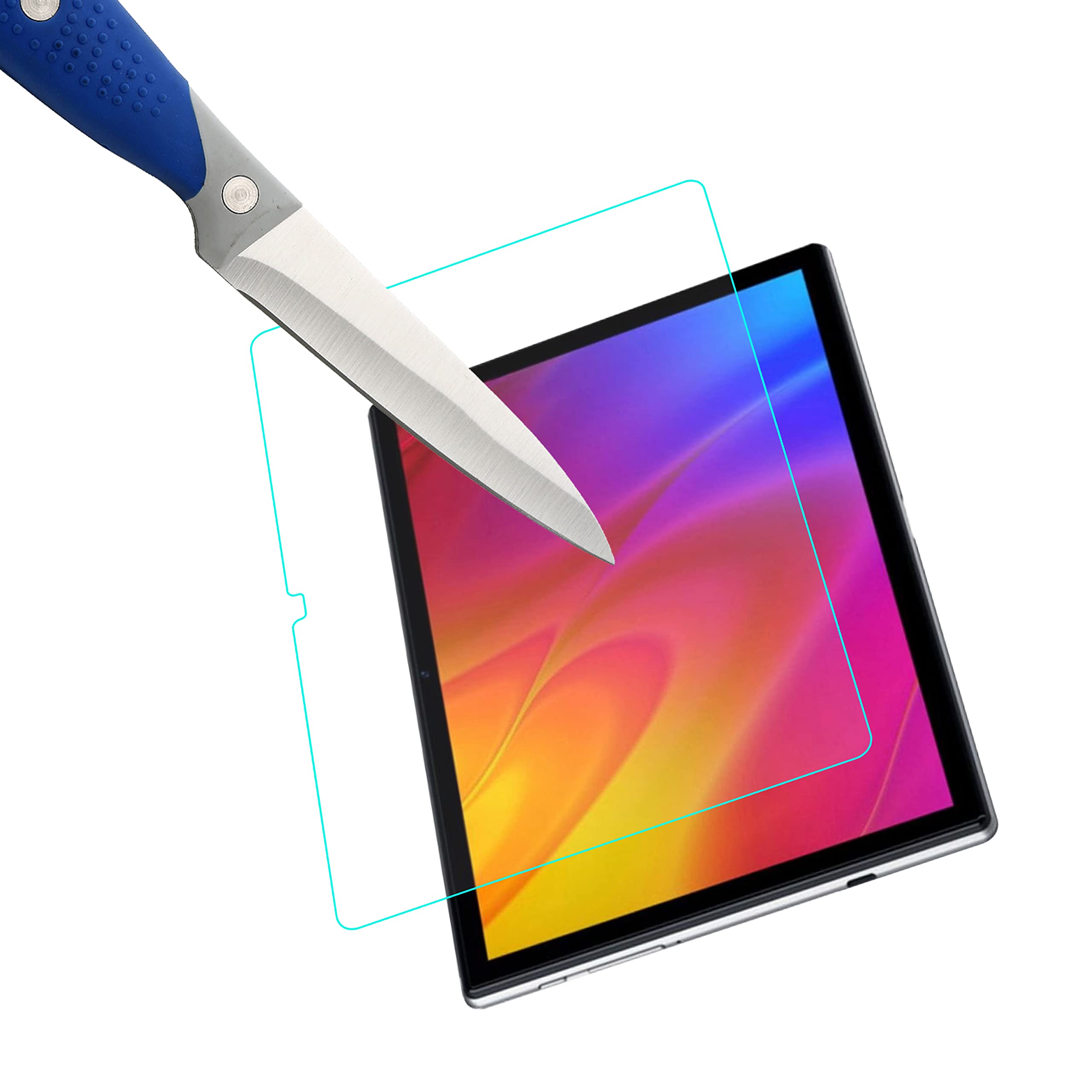 Protector de pantalla diseñado para Blackview Tab 13/Tab 12/Tab 10/Tab 9 / Tab 8, tablet, 10.1 pulgadas [vidrio templado] [2 unidades] 4