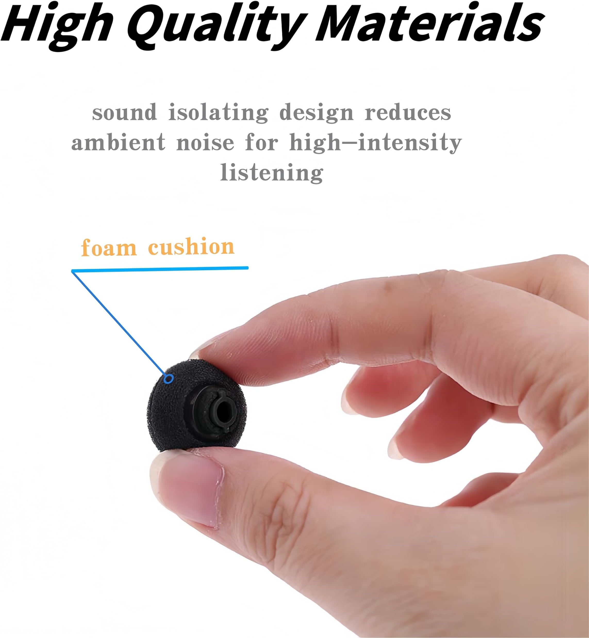 Replacement Ear Tip with Foam Covers For Plantronics Voyager 5200 Series / 5200 UC Bluetooth Headsets Ear gels Tips Pieces (6 x S Transparent)