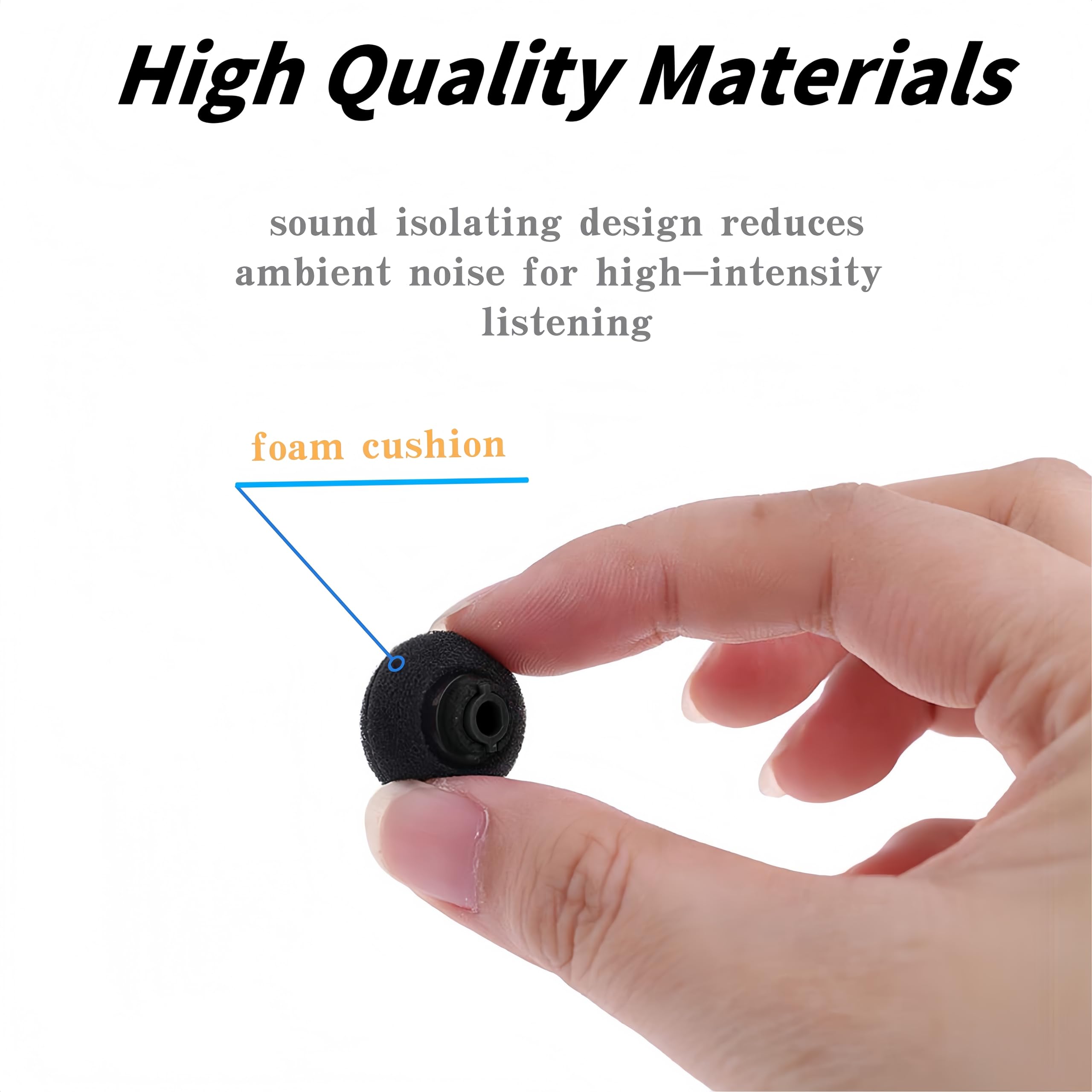 Replacement Ear Tip with Foam Covers For Plantronics Voyager 5200 Series / 5200 UC Bluetooth Headsets Ear gels Tips Pieces (6 x S Transparent)