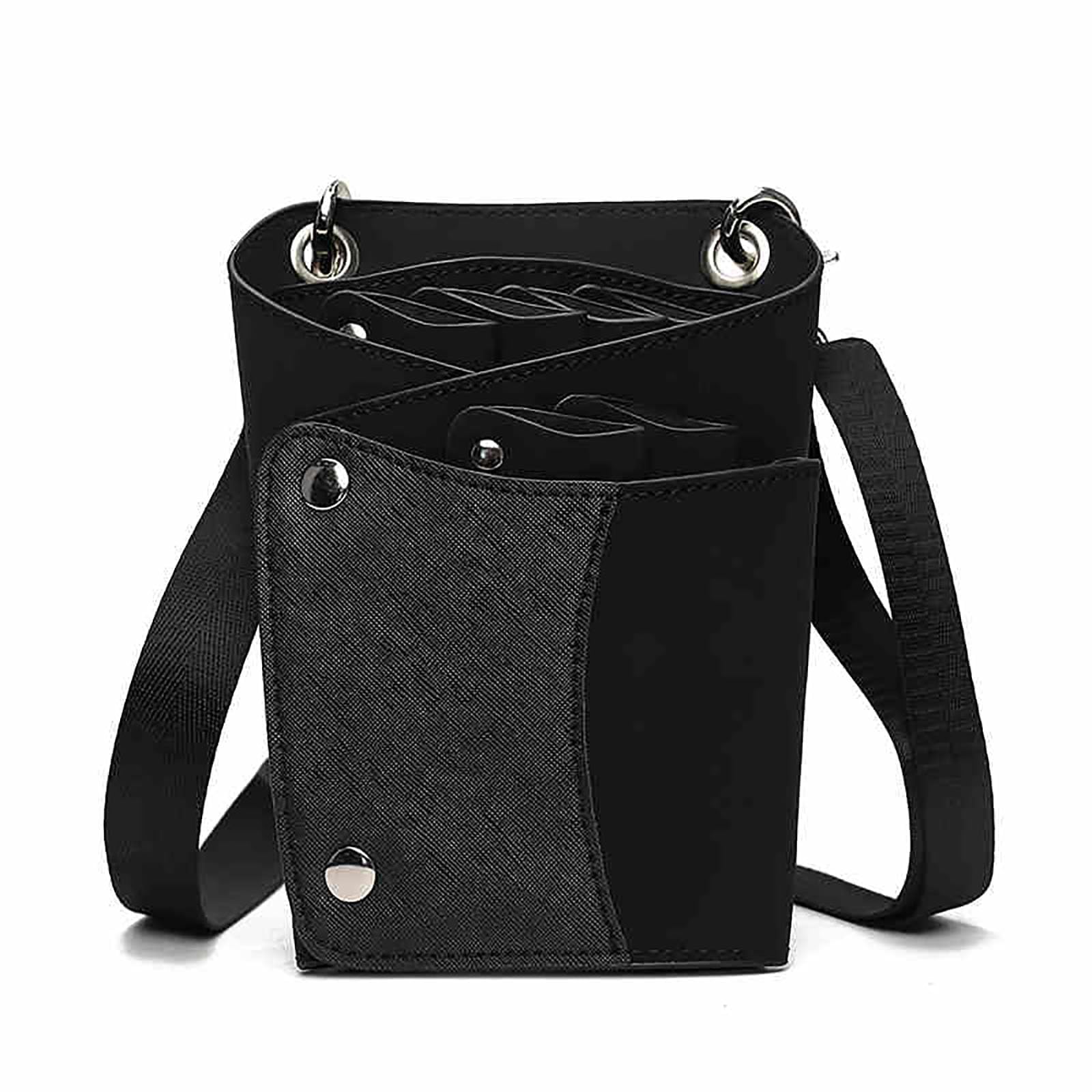 vrfvsdasAAS Hairdressing Tools Waist Bag, Hairdresser Holster Pouch Holder Case Clips Bag Scissors Waist,Leather Barber Professional