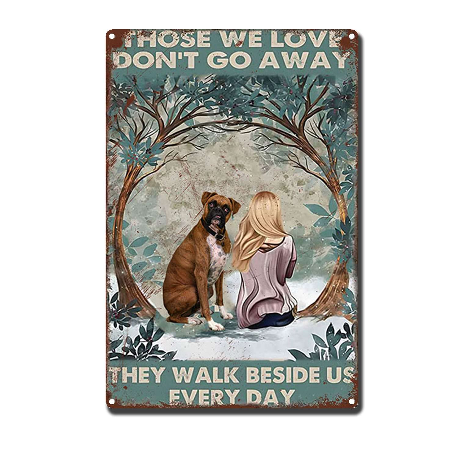 HYCLAM Vintagemetal SignThe Girl Those We Love Don't Go Away Nostalgic Vintage The Garage Indoor Metal Wall Decor The Mural 8x12inch-Tin Sign