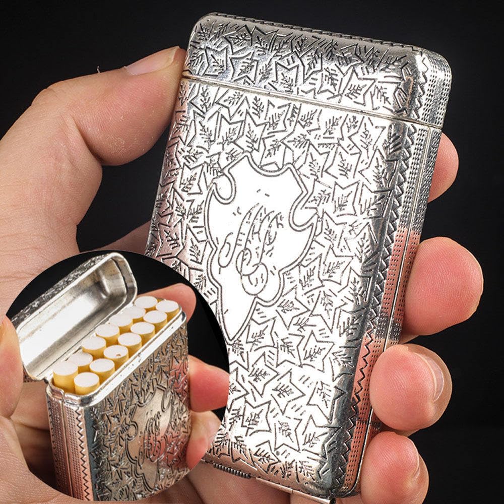 Amazon.com: Cigarette Case 14 Capacity, Three Open Alloy Retro Metal Cigarette  Case Box, Ultra-Thin Creative 3-Sided Carved Cigarette Holder Case,  Portable Pressure-Proof, For Men And Women,Silver : Industrial & Scientific