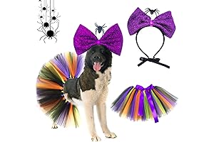 Pet Halloween Costume Tutu Skirt and Bowknot for Large Dogs