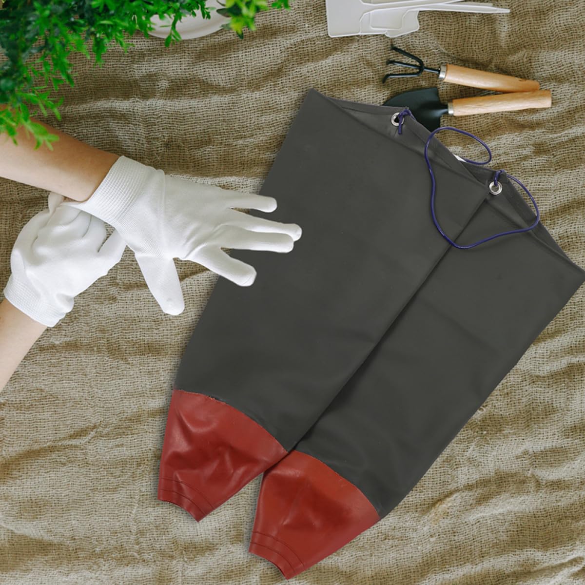 2 Paar Lange Gummihandschuhe mit Ärmelstulpen, Wasserfest | Haushalt und Wäsche, Gummi Ausführung, Schützt den Gesamten Arm, Flexibel bei Arbeit