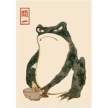 Matsumoto Hoji Angry Frog Poster, Japansese Art Woodblock Ukiyo-e Print, Framed Japanese Wall Art, Archival Matte, A5 Print Only - 21x14.8cm